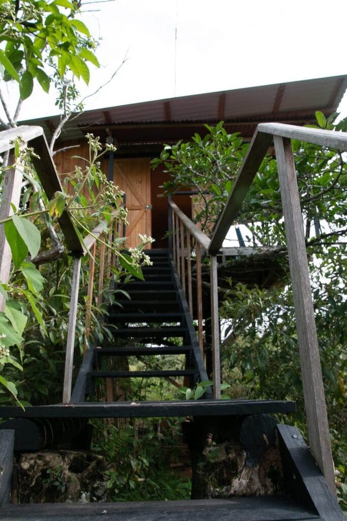 An external stairway in the onca tours property