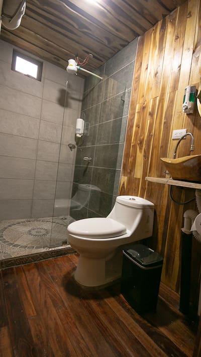 the bathroom of the tree house